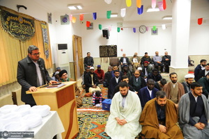 عمامه گذاری طلاب به مناسبت نیمه شعبان