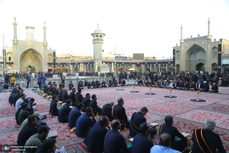 مراسم تعویض پرچم حرم حضرت معصومه (س) در شب اول ماه محرم‎‎