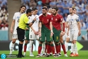 تصاویر| علیرضا فغانی و تیم داوری ایرانی در بازی پرتغال و اروگوئه