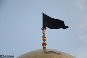 مراسم تعویض پرچم حرم حضرت معصومه (س) در شب اول ماه محرم‎‎