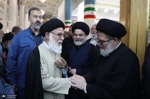 مراسم بزرگداشت آیت الله العظمی شبیری زنجانی (ره) توسط آیت الله للعظمی مکارم شیرازی