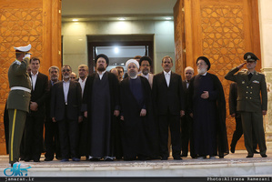 تجدید میثاق رئیس جمهور و هیات دولت با آرمان حضرت امام(س) 