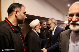 مراسم ختم مادر همسر حجت السلام ‌و المسلمین علی اکبر ناطق نوری و عباس آخوندی