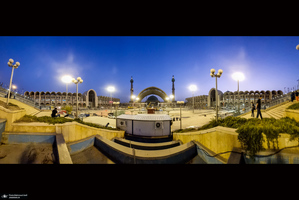 آخرین مراحل آماده‌سازی مصلی امام خمینی(ره) برای وداع با رهبر شهید