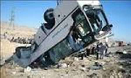 ترخیص 21 نفر از مصدومین واژگونی اتوبوس تایباد