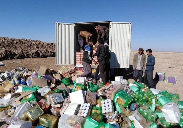 ۲ هزار کیلوگرم مواد غذایی فاسد در دهلران معدوم شد