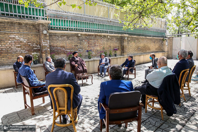 دیدار دبیر کل و اعضای شورای مرکزی حزب اعتماد ملی با سید حسن خمینی