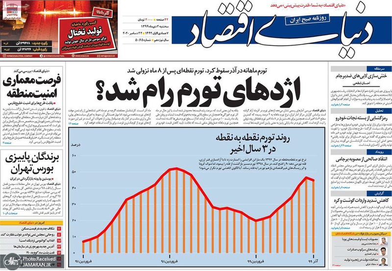 گزیده روزنامه های 2 دی 1399