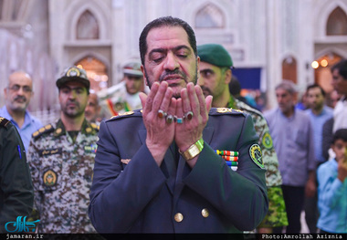 تجدید میثاق فرمانده قرارگاه پدافند خاتم الانبیاء(ص) با حضرت امام(س) 