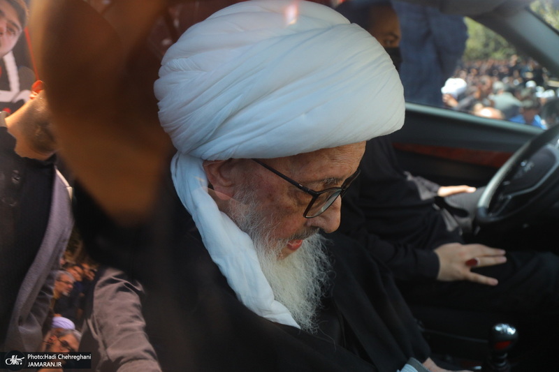 دسته عزاداری شهادت امام عسکری (ع) با حضور آیت‌الله العظمی وحید خراسانی