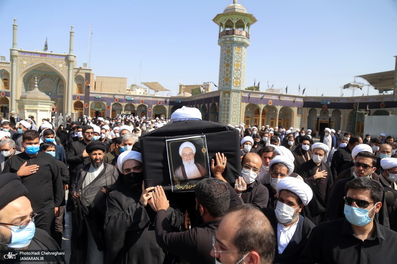 مراسم تشییع پیکر آیت الله حسن ممدوحی(ره)
