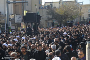 دسته عزاداری روز شهادت حضرت زهرا (س) با حضور آیت الله العظمی وحید خراسانی