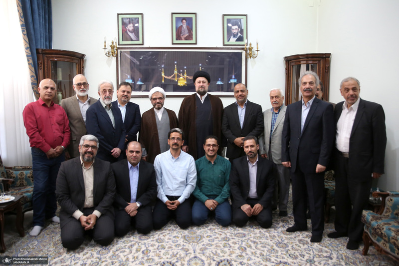 دیدار مدیر و معاونین روزنامه اطلاعات با سید حسن خمینی