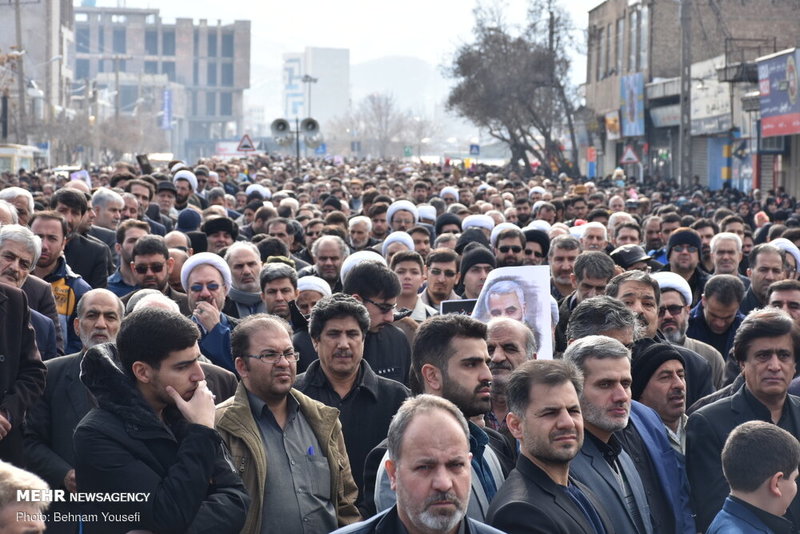 راهپیمایی مردم سراسر کشور در محکومیت ترور سردار قاسم سلیمانی 