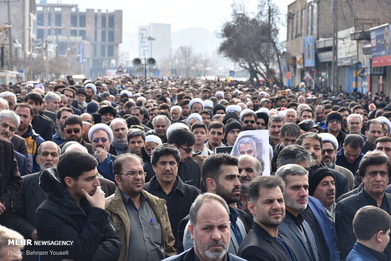 راهپیمایی مردم سراسر کشور در محکومیت ترور سردار قاسم سلیمانی 