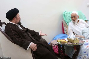 عیادت سید حسن خمینی از آیت الله گرامی
