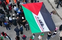 تظاهرات همبستگی با فلسطینی ها در مونترال کانادا (1)