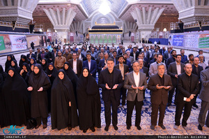 تجدید میثاق رئیس و کارکنان سازمان ملی استاندار ایران با آرمان امام(س)