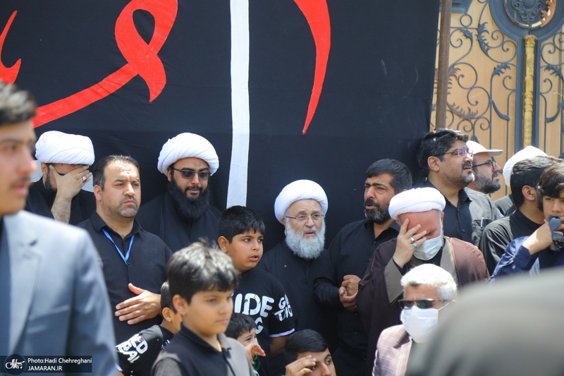 دسته عزاداری روز شهادت امام صادق (ع) با حضور آیت الله العظمی وحید خراسانی