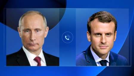 اولین مذاکره تلفنی پوتین با رئیس جمهور جدید فرانسه