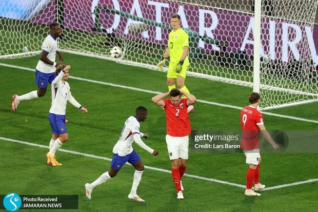 اتریش 0-1 فرانسه؛ برد خونین به لطف گل به خودی!+ عکس و ویدیوی گل
