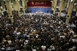 دیدار جمعی از مداحان و ذاکران اهل بیت(ع) با رهبر معظم انقلاب