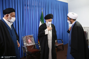 دیدار سرپرست موسسه تنظیم و نشر آثار امام خمینی(ره) با آیت الله حسینی بوشهری