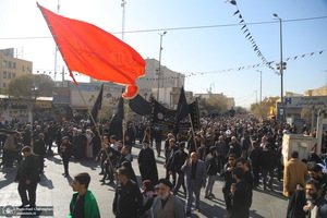 دسته عزاداری روز شهادت حضرت زهرا (س) با حضور آیت الله العظمی وحید خراسانی