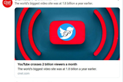 تعداد بازدیدکنندگان یوتیوب از مرز 2 میلیارد گذشت