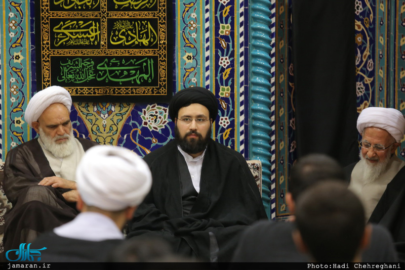 عزاداری اباعبدالله الحسین(ع) در بیت آیت الله العظمی جوادی آملی با حضور سید علی خمینی