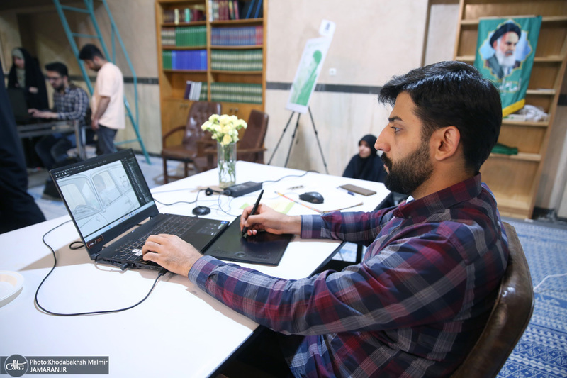 بازدید سیدحسن خمینی از  کارگاه طراحی زندگی سیاسی و عرفانی امام خمینی (ره) در حسینیه جماران