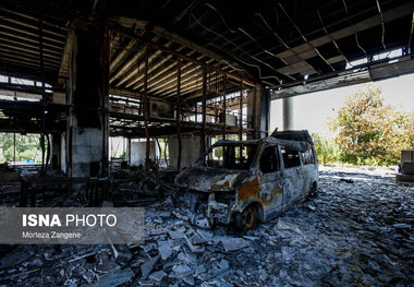 تصاویری از ساختمان شیشه‌ای سازمان صدا و سیما پس از تجاوز وحشیانه رژیم صهیونیستی