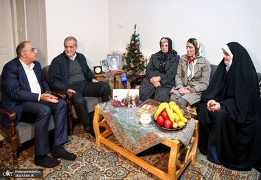 دیدار پزشکیان با رازمیک خاچاطوریان خانواده شهید مسیحی 