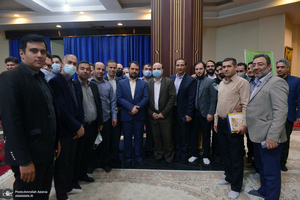 مراسم تودیع و معارفه رئیس حوزه قضایی بخش آفتاب در حرم امام خمینی