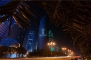 اهتزار پرچم ایران در محل برگزاری جام جهانی در قطر+ فیلم
