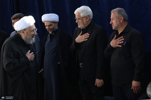 اقامه نماز بر پیکر مطهر رهبر شهید انقلاب و شهدای خانواده ایشان-3