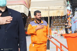 عزاداری خادمین حرم کریمه اهل بیت در روز شهادت امام رضا(ع)