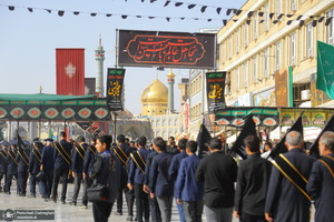 دسته عزاداری خادمین حرم مطهر حضرت معصومه (س) در سالروز شهادت امام رضا (ع)