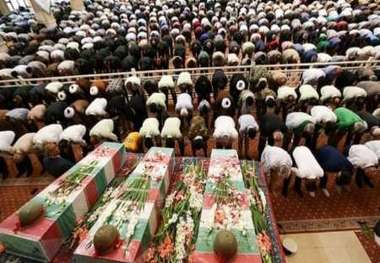 استقبال گسترده مردم گرگان از 7 شهید گمنام دفاع مقدس