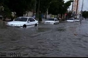 بارش 182 میلی متر باران در مدت چند ساعت در آبدان بوشهر