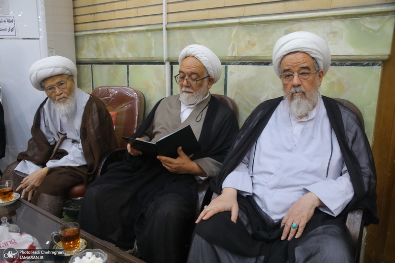مراسم ختم مادر همسر آیت الله محمدجواد فاضل لنکرانی