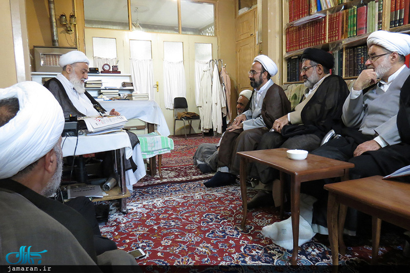 دیدار اعضای موسسه تنظیم و نشر آثار امام خمینی(س) نمایندگی قم با جمعی از مراجع و علما