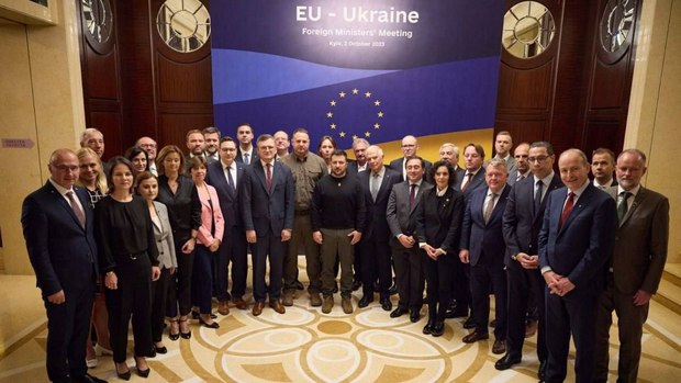 نشست وزیران خارجه اتحادیه اروپا در کی‌یف/ رییس جمهور اوکراین خواستار تشدید تحریم‌های ایران شد