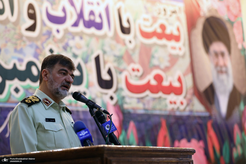 مراسم تجدید میثاق فرماندهان و کادر فراجا با آرمان‌های امام راحل