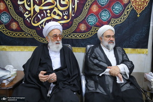 عزاداری شهادت حضرت فاطمه (س) در بیت آیت الله دوستی زنجانی‎