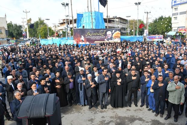 اجتماع سوگواران فاطمی در اندیمشک برگزار شد