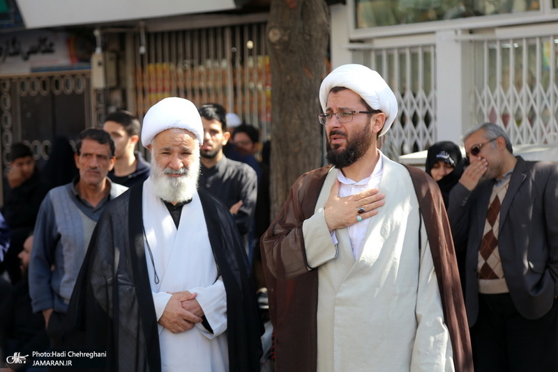 دسته عزاداری شهادت امام عسکری(ع) با حضور آیت العظمی وحید خراسانی