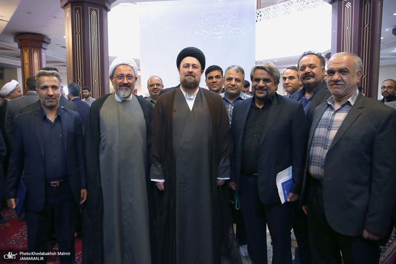 دیدار رئیس و کارکنان موسسه‎ تنظیم و نشر آثار امام خمینی با سید حسن خمینی