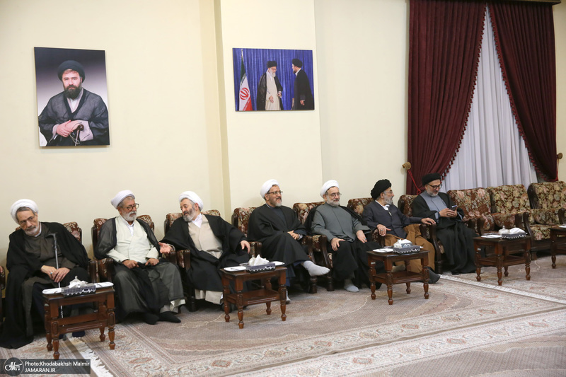 تجدید میثاق مجمع روحانیون مبارز و مجمع مدرسین و محققین حوزه علمیه قم با امام خمینی (س)