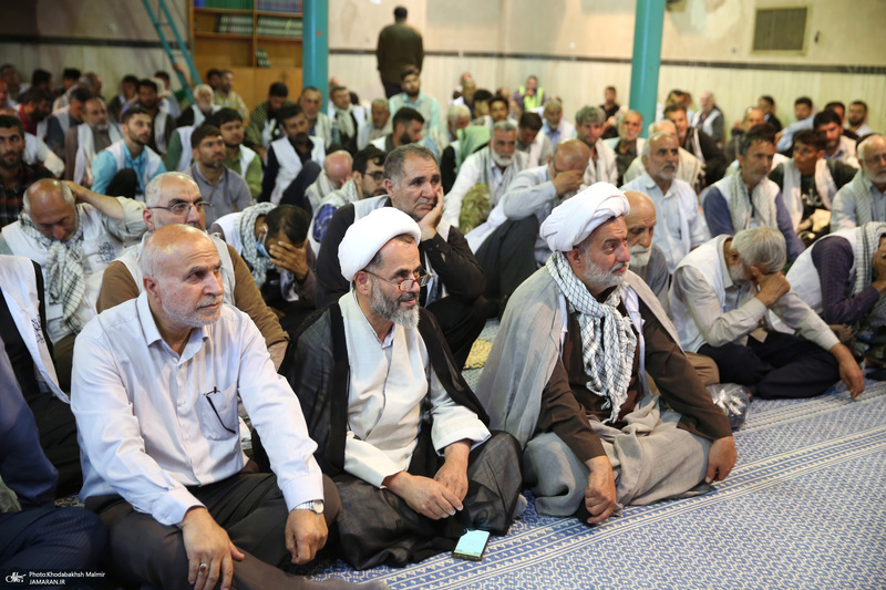 مراسم عزاداری کاروان پیاده زائران امام خمینی (س) استان گیلان در حسینیه جماران